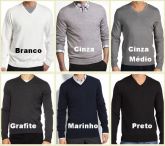 sweater masculino 1/2 malha